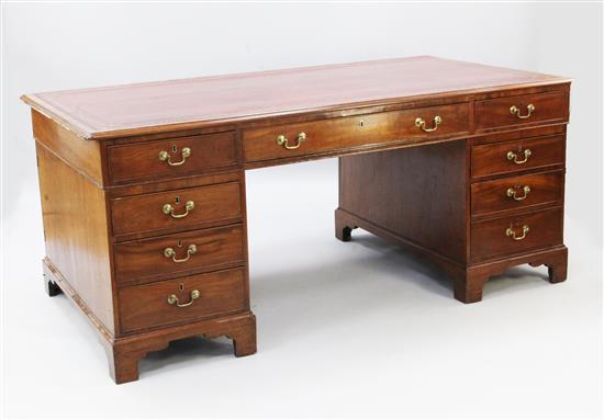 A Victorian mahogany partners desk, W.6ft H.3ft 1in.